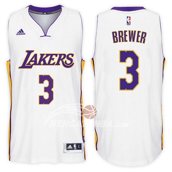 Maglia NBA Los Angeles Lakers Corey Brewer Alternate 2017-18 Bianco